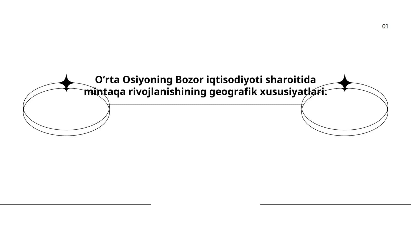 Oʻrta Osiyoning Bozor iqtisodiyoti sharoitida mintaqa rivojlanishining geografik xususiyatlari