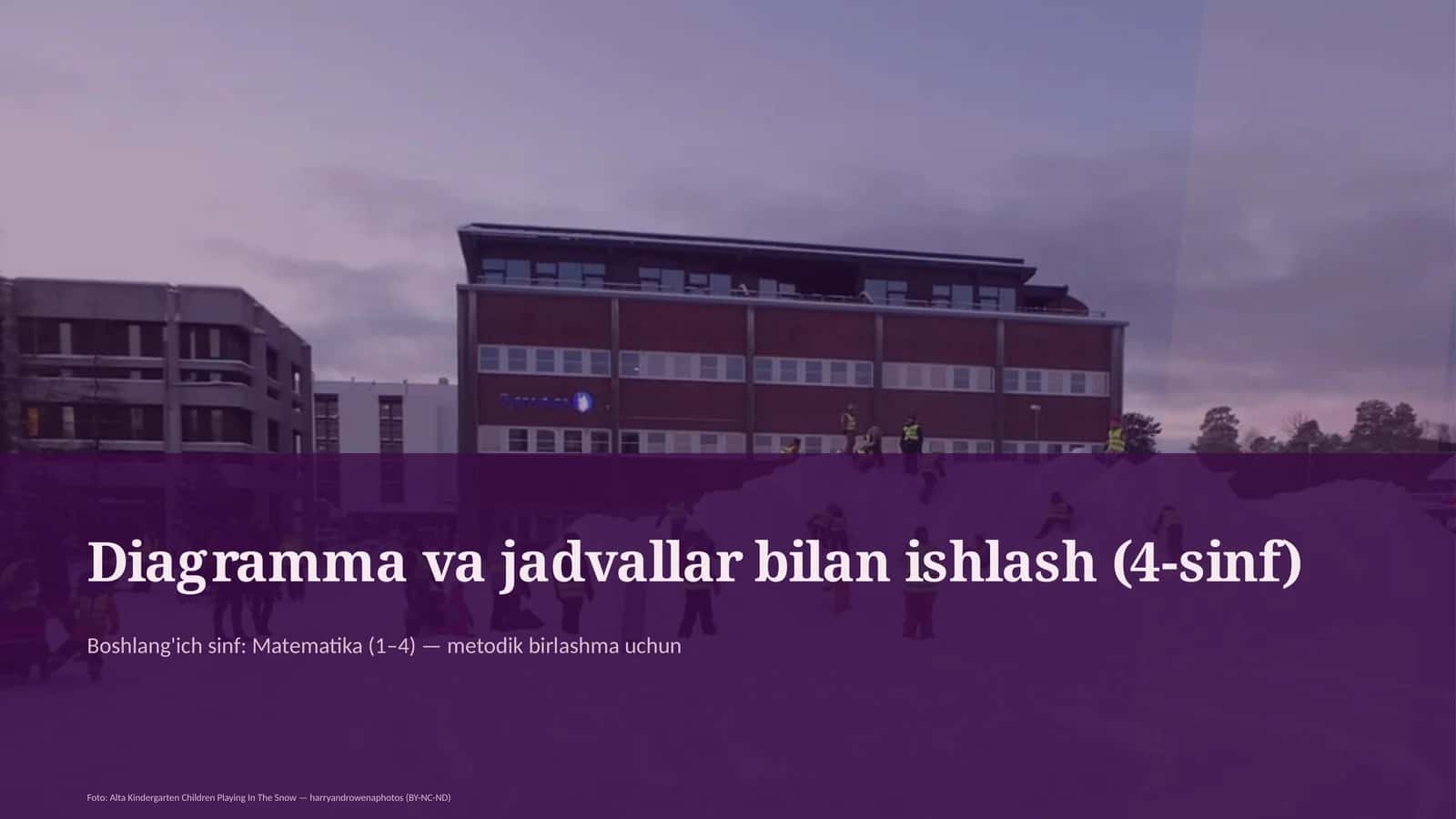 Diagramma va jadvallar bilan ishlash (4-sinf)