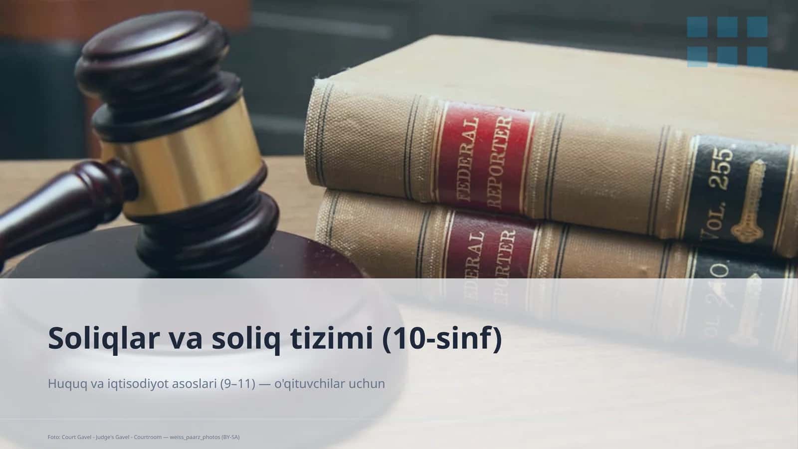 Soliqlar va soliq tizimi (10-sinf)