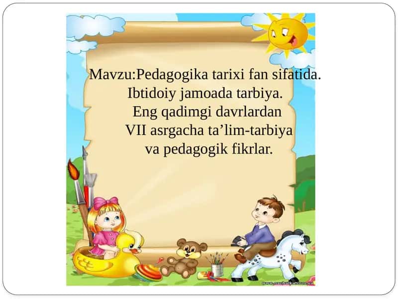 Pedagogika tarixi fan sifatida