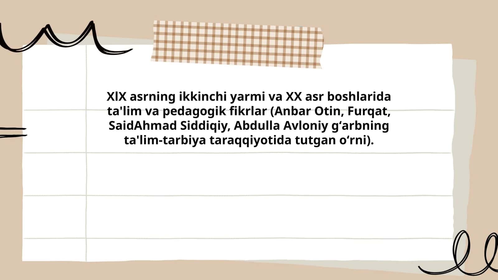 Ta'lim va Pedagogik Fikrlar