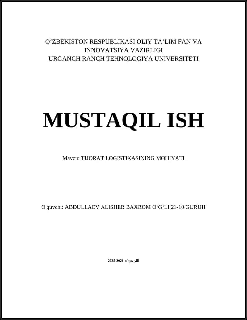 Tijorat logistikasi