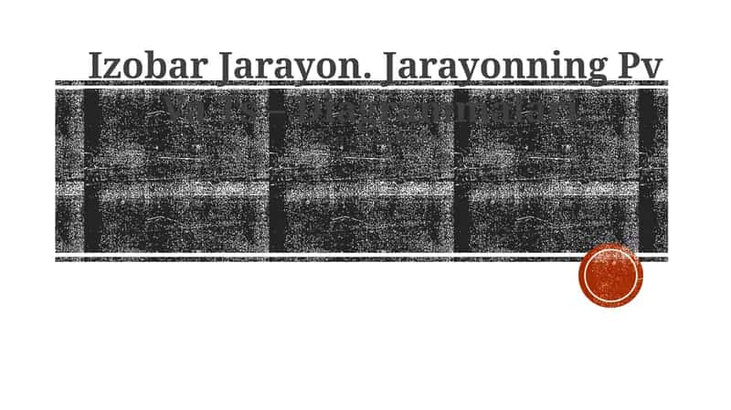 Izobar Jarayon. Jarayonning Pv Va Ts – Diagrammalari
