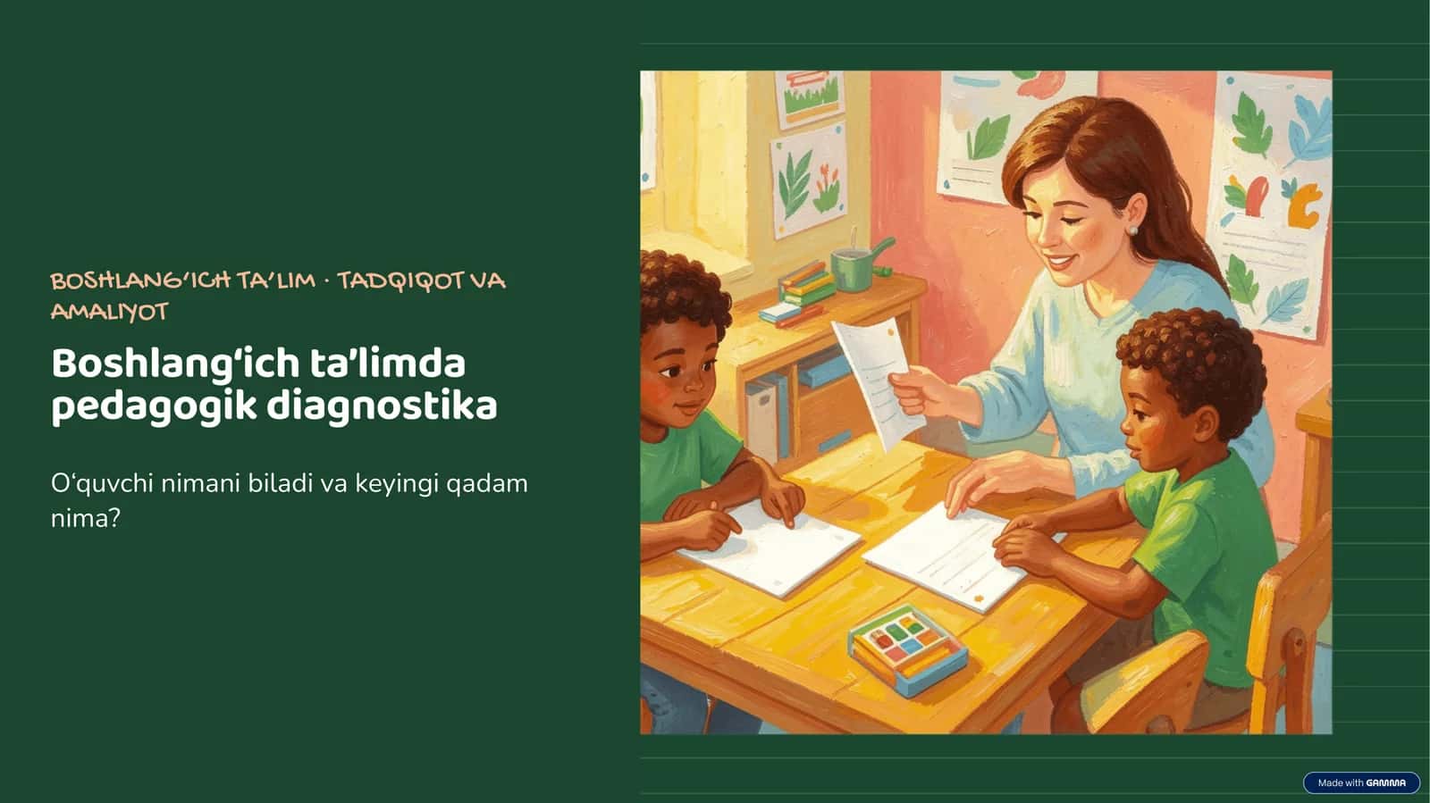 Boshlang‘ich ta’limda pedagogik diagnostika