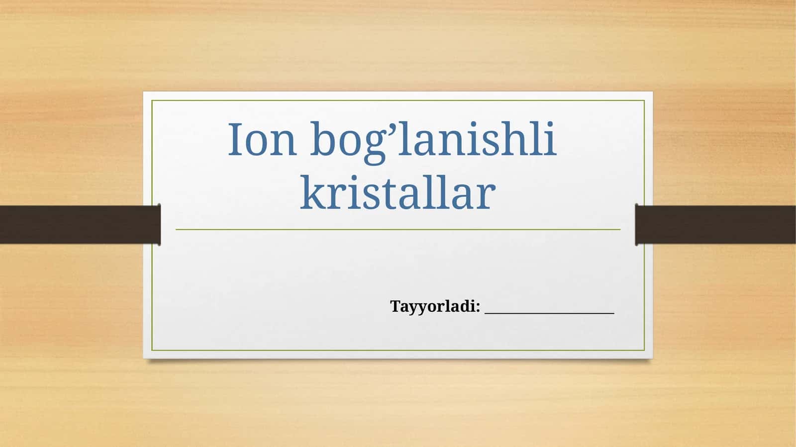 Ion bogʻlanishli kristallar