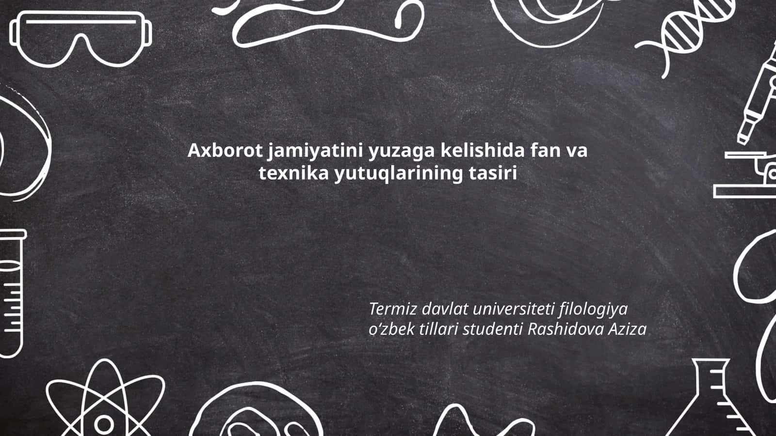 Axborot kommunikatsiya texnologiyalarining rivojlanishi