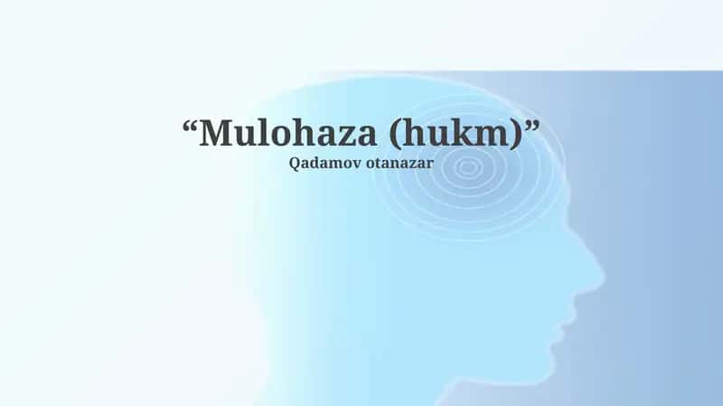Mulohaza (hukm)