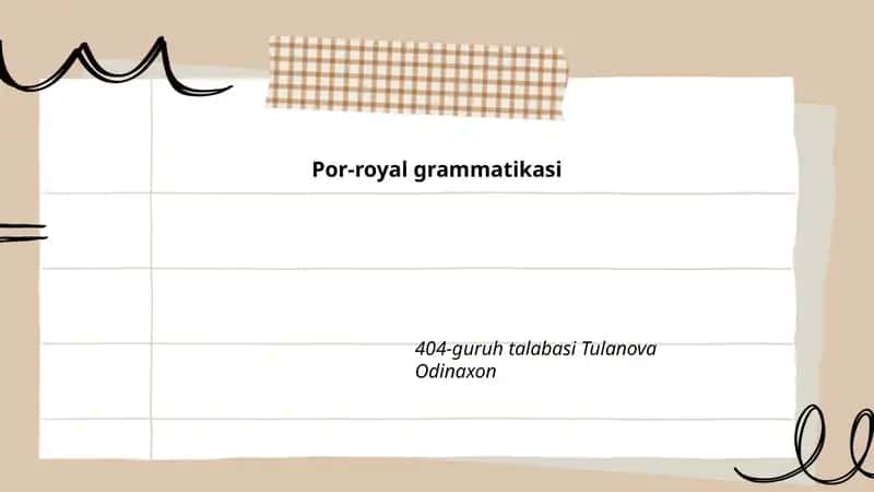 Por-royal grammatikasi