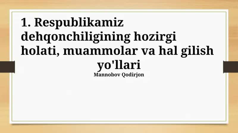 Muammolar: Infrtuzilma