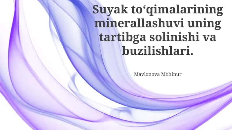 Suyak toʻqimasining mineralizatsiyasi
