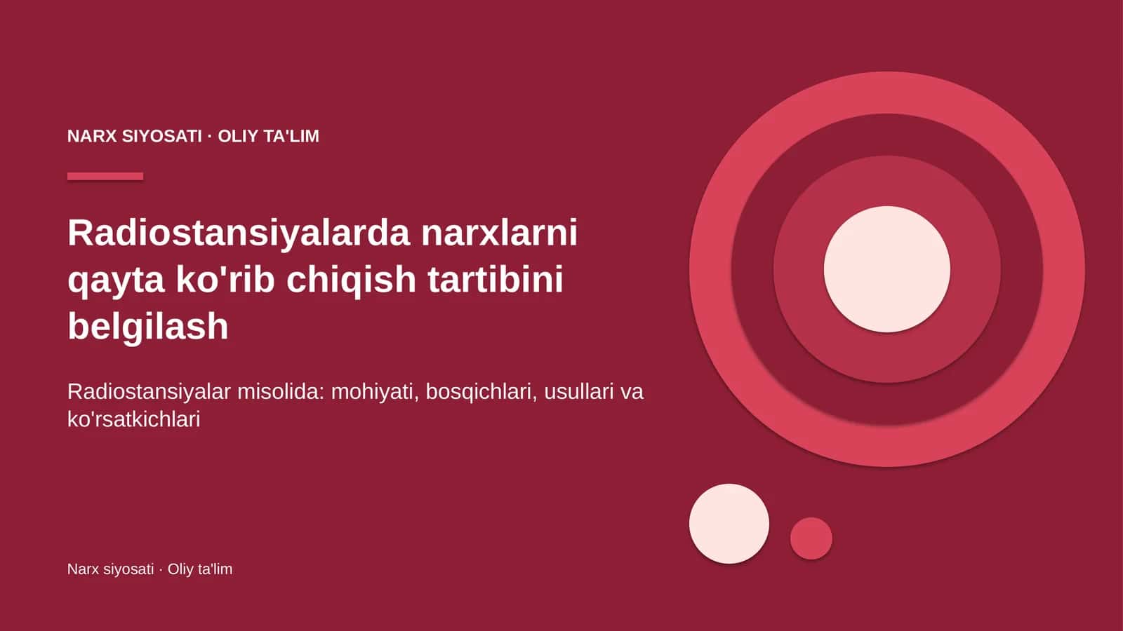 radiostansiyalarda narxlarni qayta ko'rib chiqish tartibini belgilash 4215
