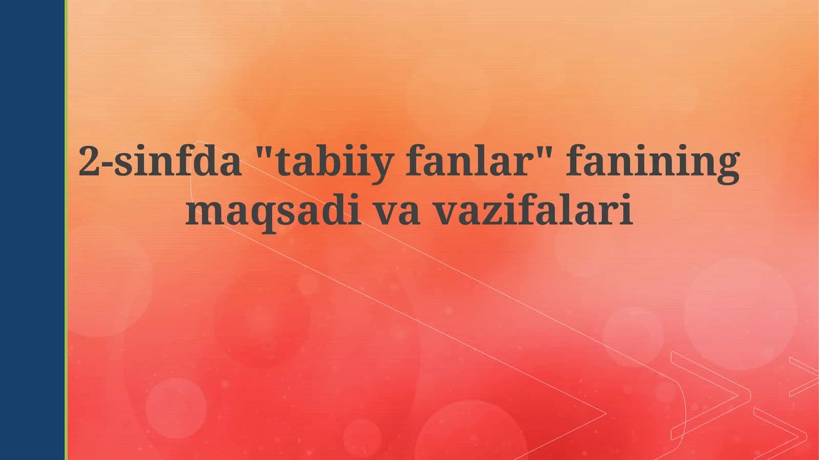 Ekologik madaniyat asoslari