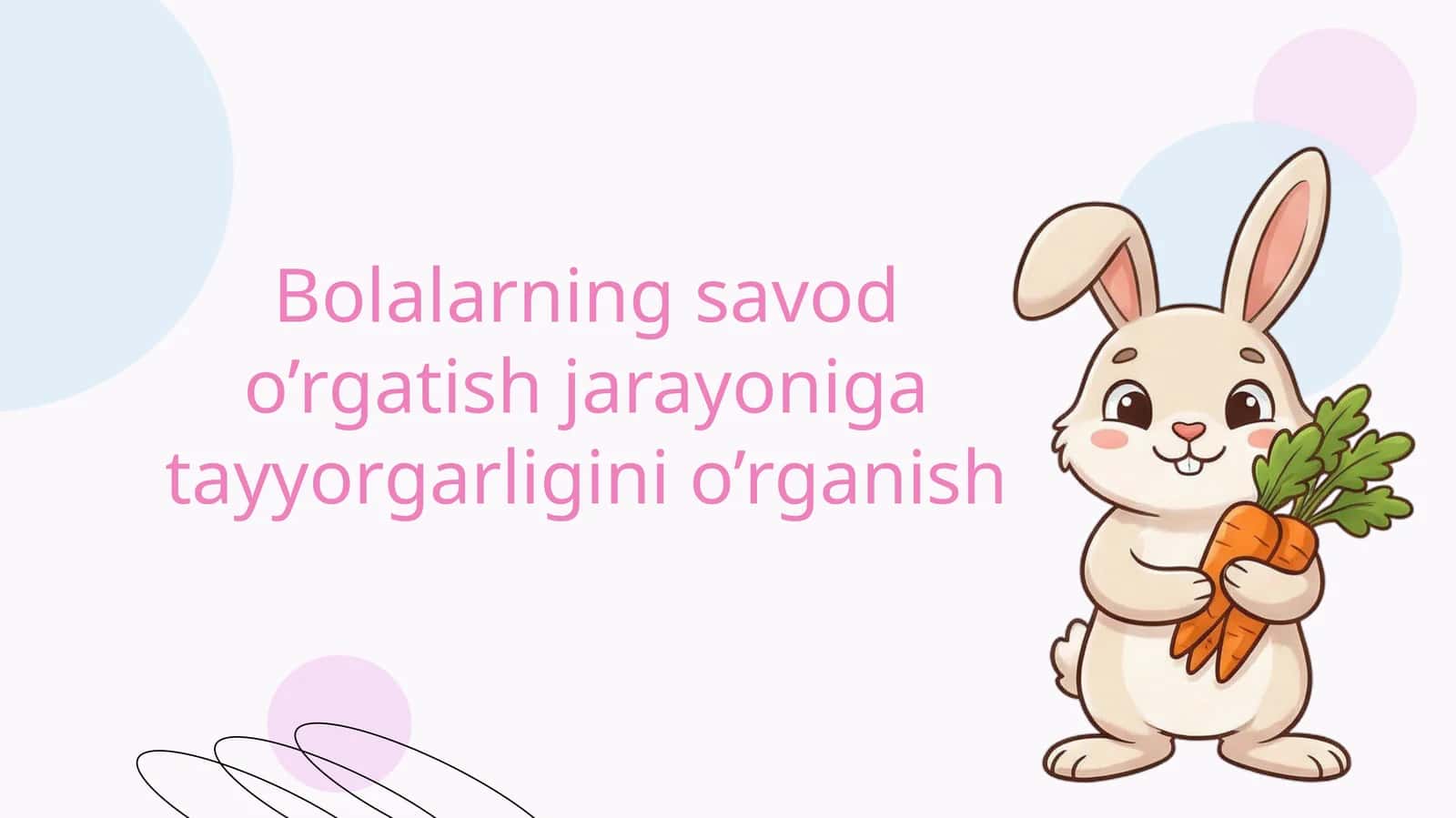 Bolalarning savod o'rgatish jarayoniga tayyorgarligini o'rganish