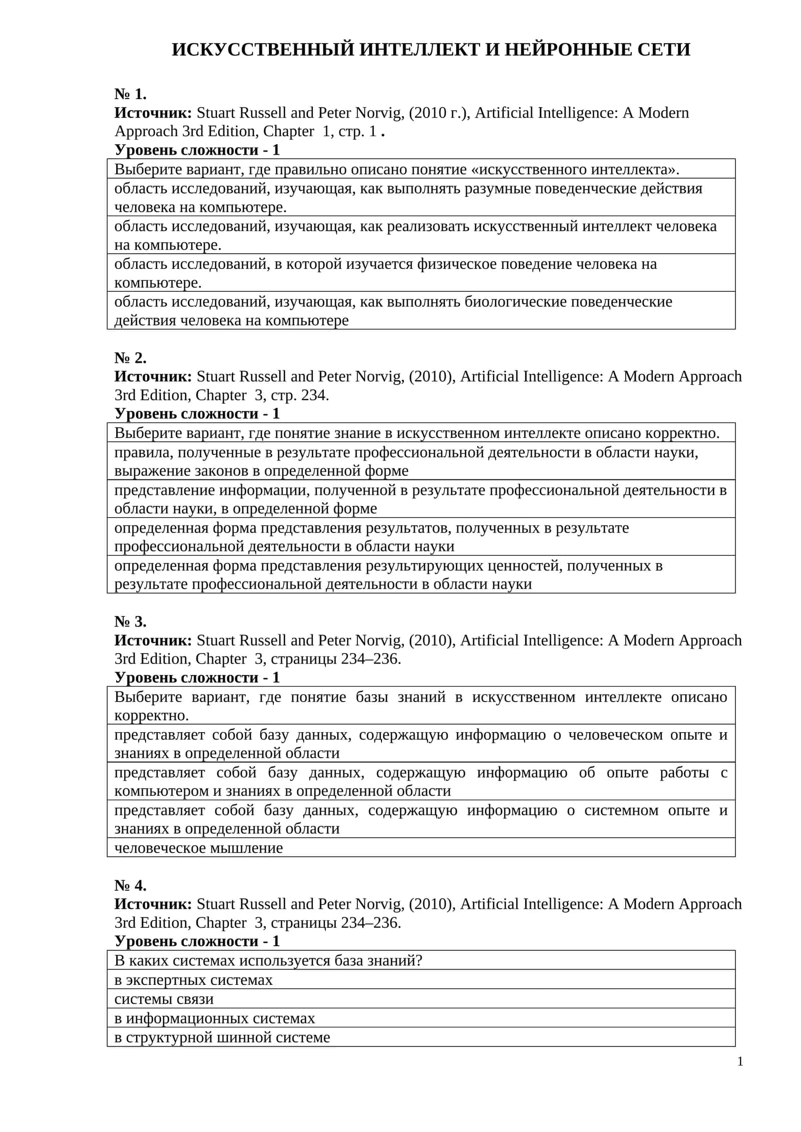Искусственный интеллект и нейронные сети