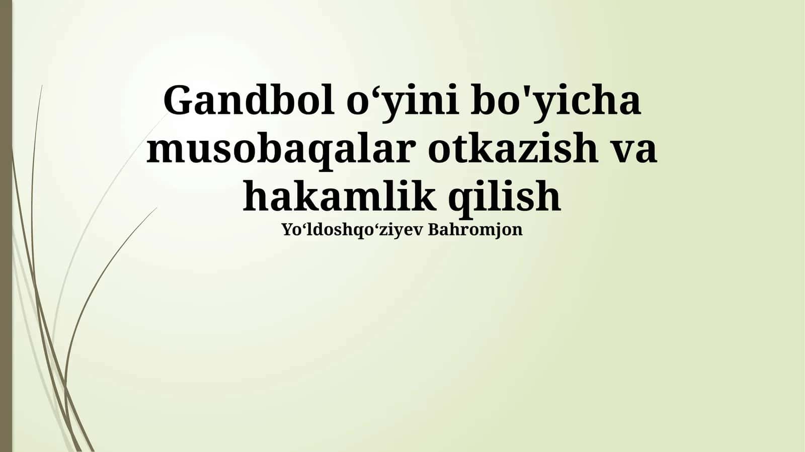 Musobaqalar va Hakamlik qilish