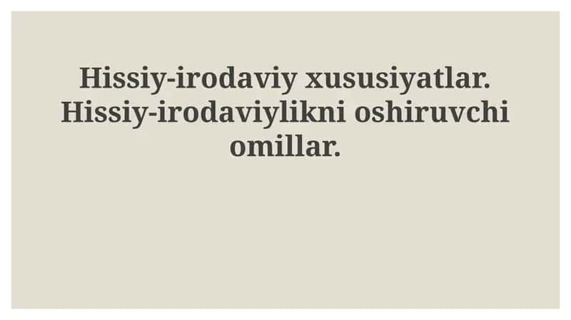 Emotsional-irodaviy xususiyatlar