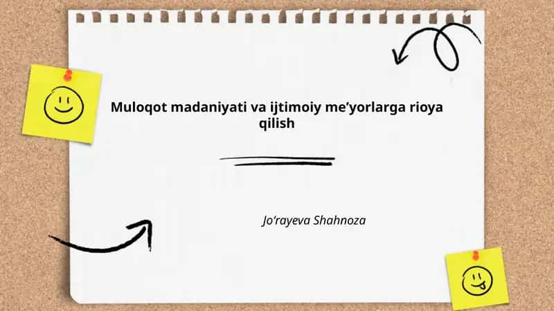 Muloqot madaniyati va ijtimoiy meʼyorlarga rioya qilish