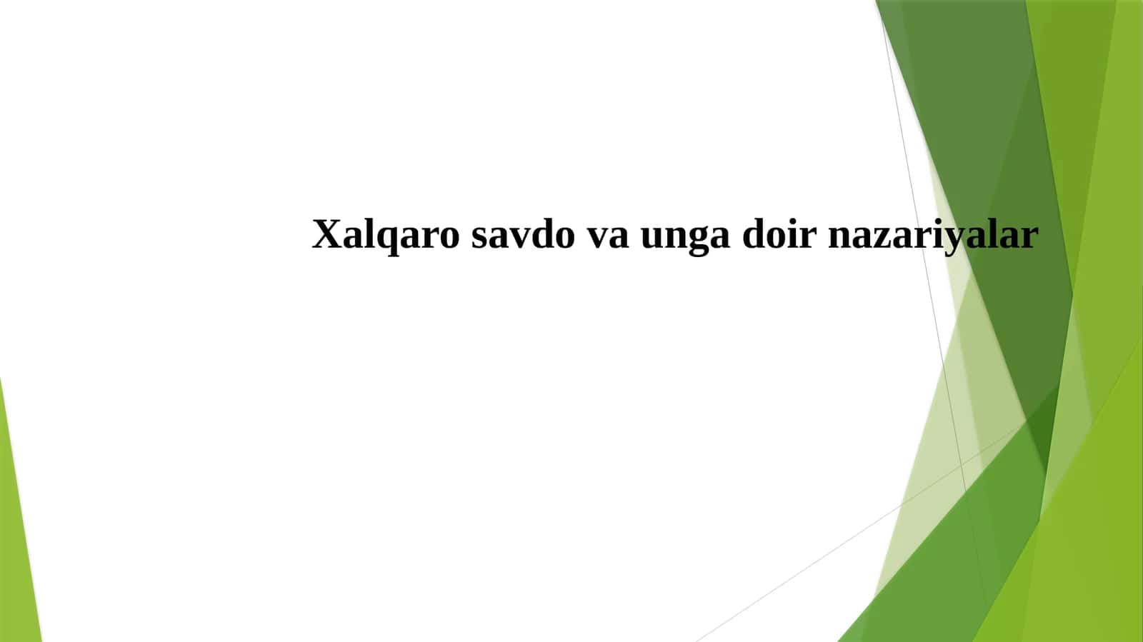 Xalqaro savdo