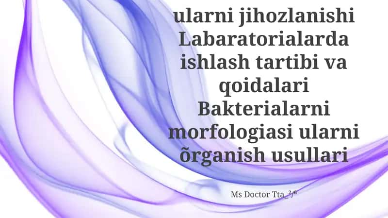 Mikrobiologiya va Virusologiya Laboratoriyalari va Uskunalari