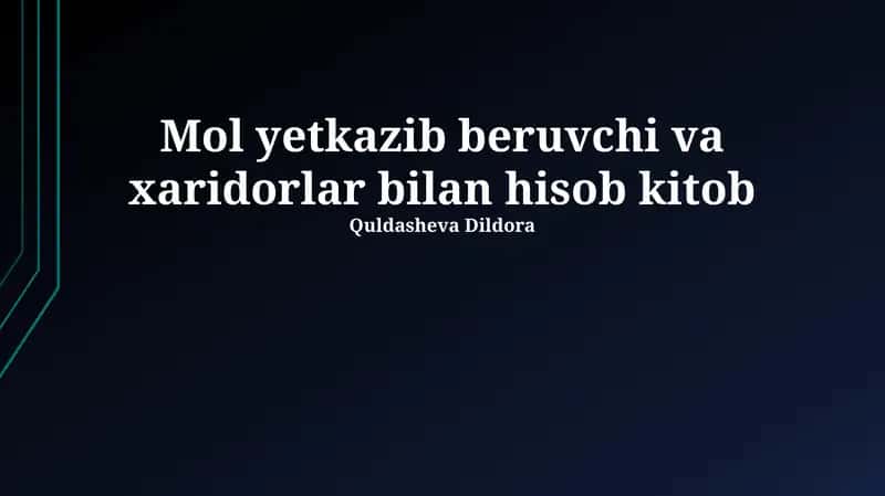 Hisob-kitoblarni Amalga Oshirish Usullari