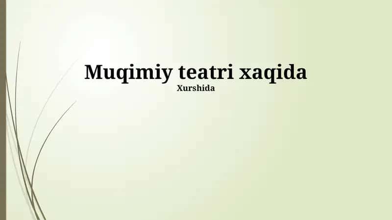 Muqimiy teatri