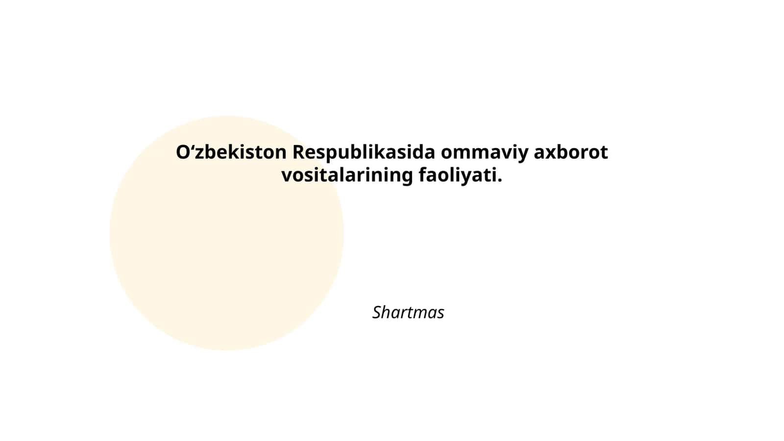 Ommaviy axborot vositalari faoliyati