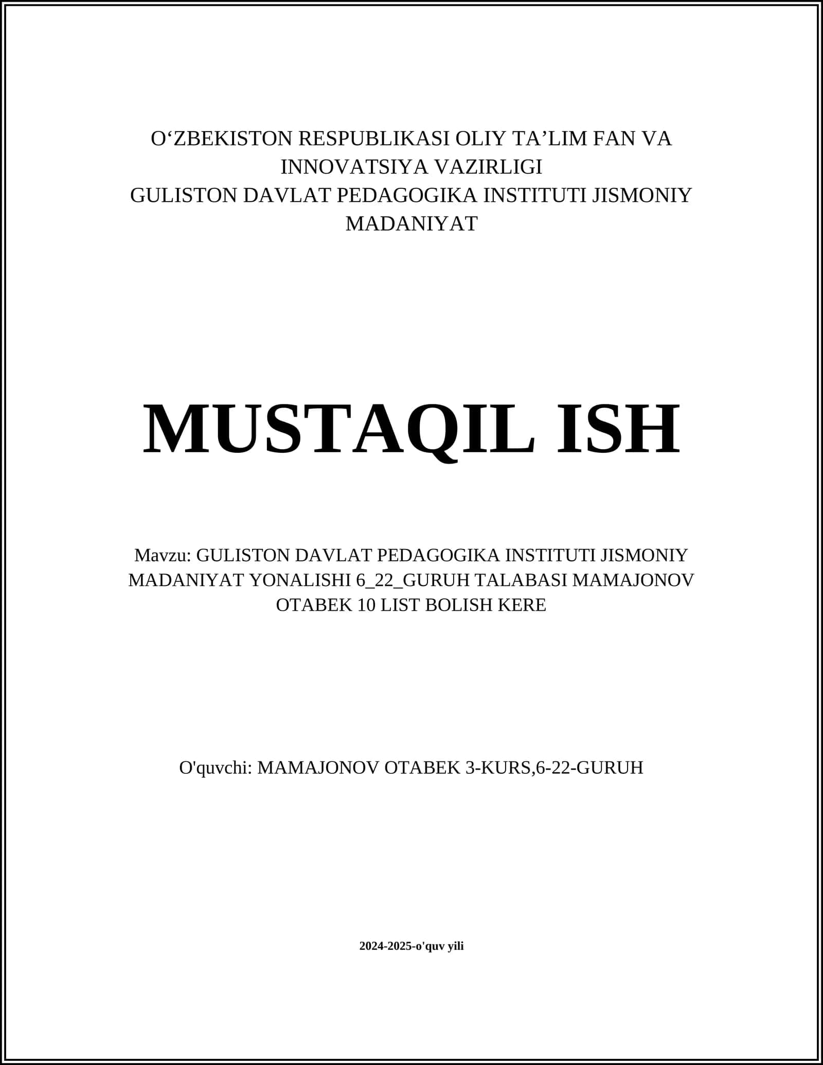 Jismoniy tarbiya nazariyasi