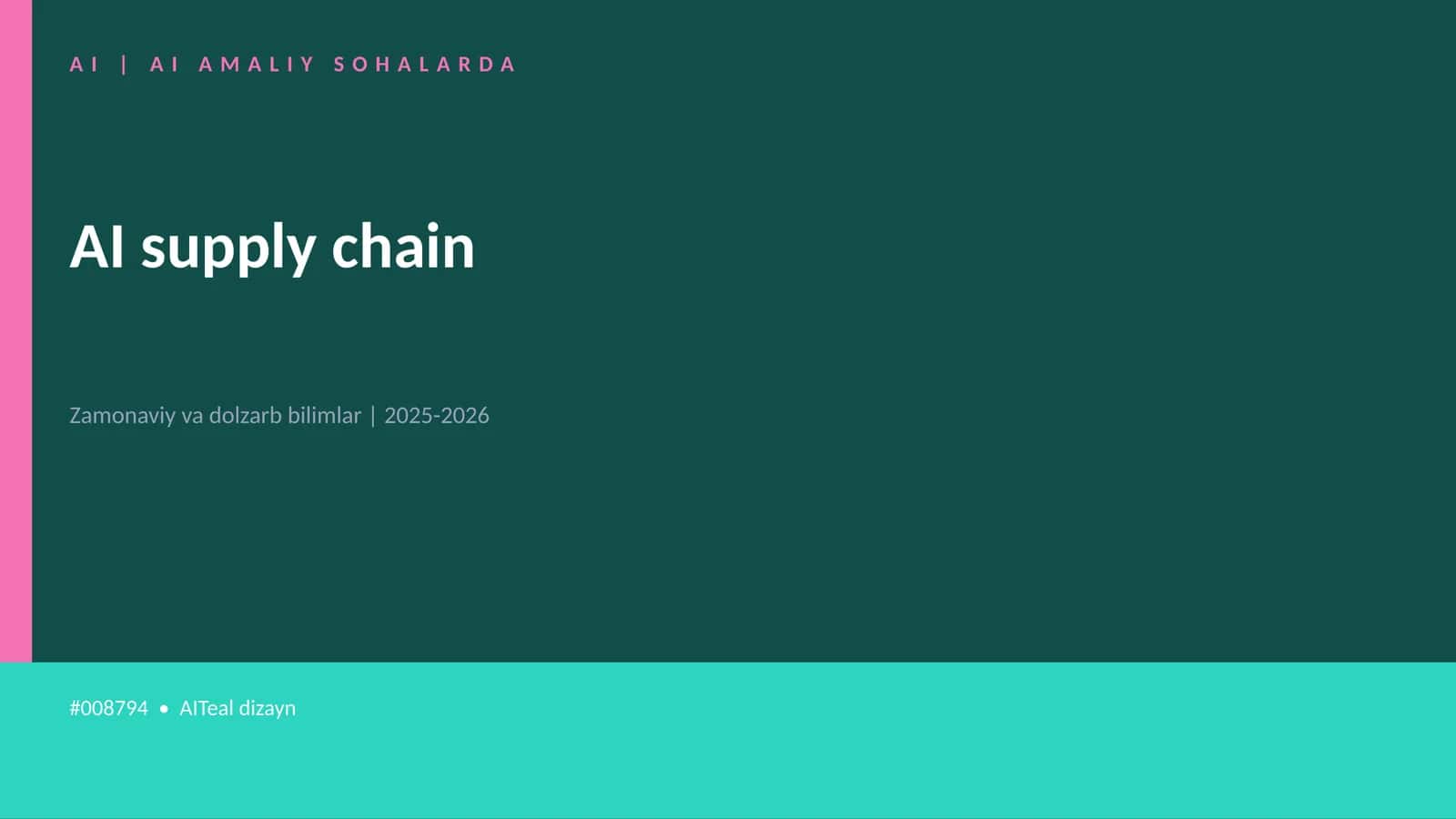 AI AMALIY SOHALARDA