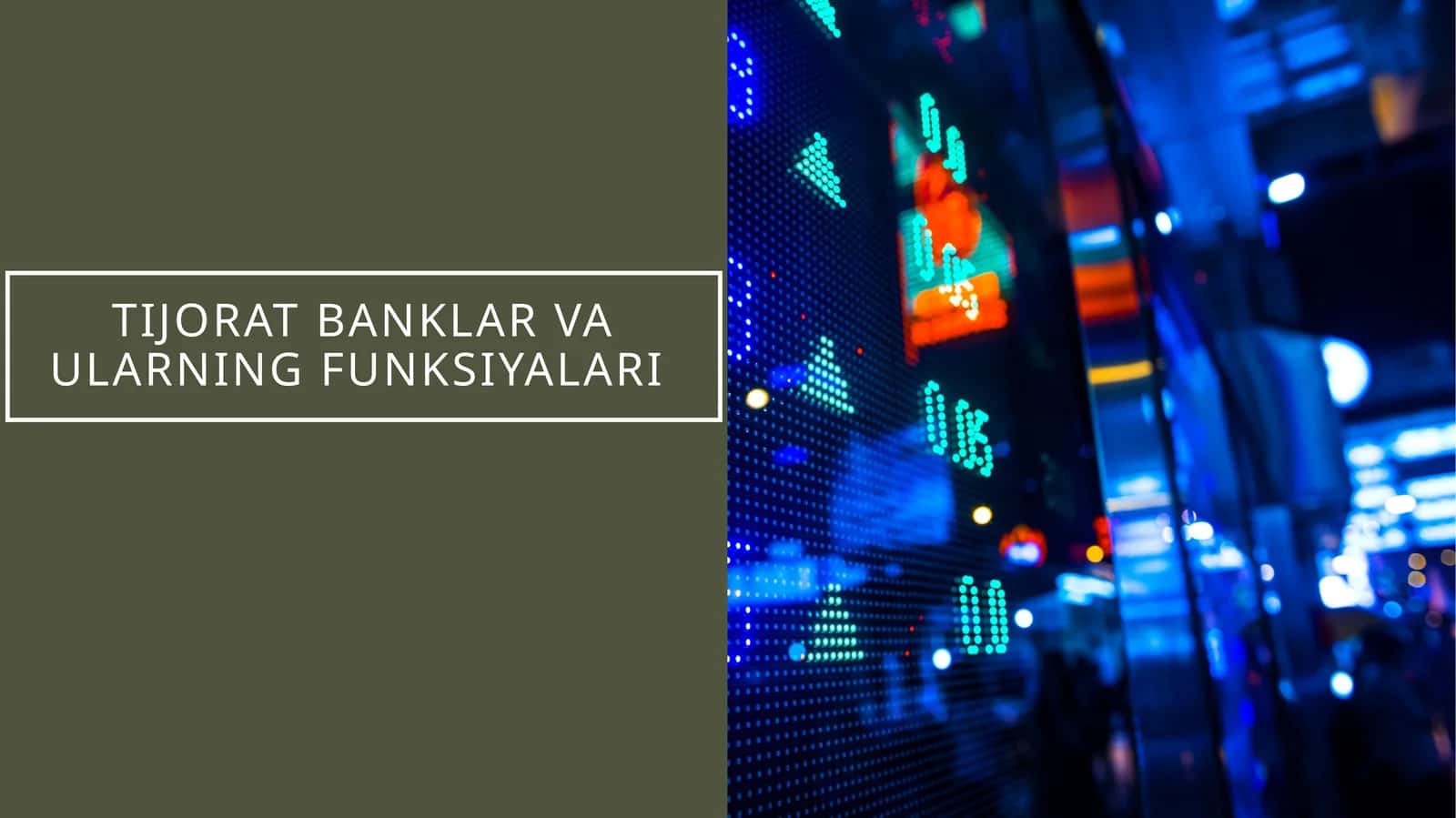 Tijorat banklar va ularning funksiyalari