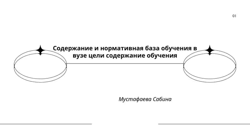 Содержание и нормативная база обучения в вузе цели содержание обучения Мустафаева Сабина