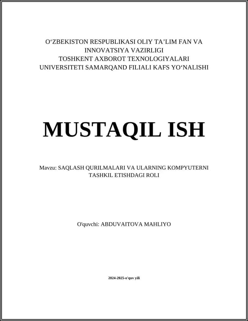 Ma'lumotlar arxivlash qurilmalari