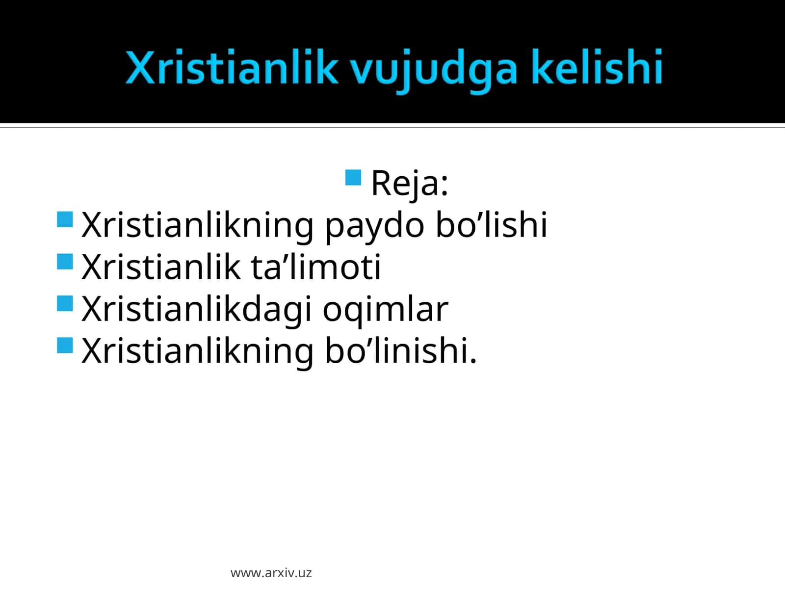 Xristianlikning paydo bo’lishi