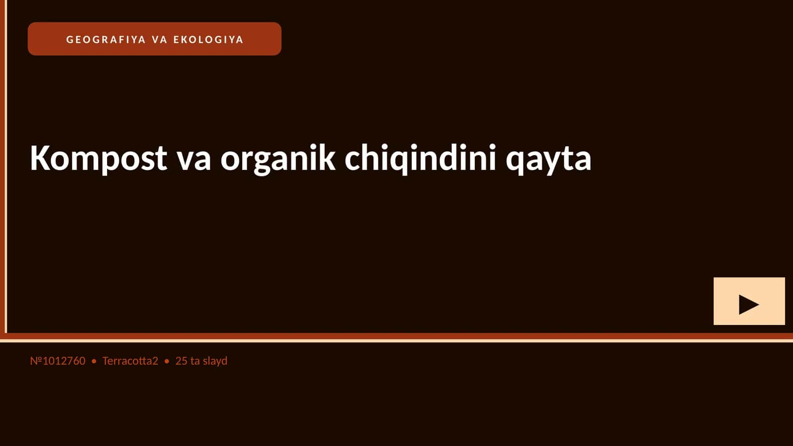 GEOGRAFIYA VA EKOLOGIYA