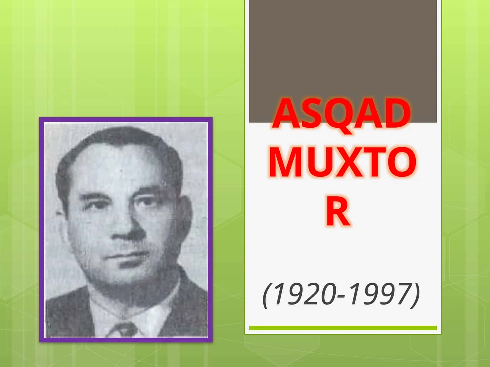 Asqad Muxtor