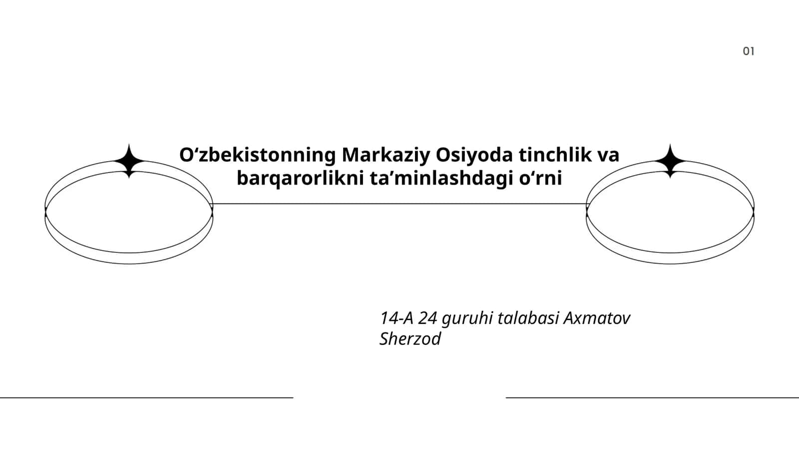 Oʻzbekistonning Markaziy Osiyoda tinchlik va barqarorlikni taʼminlashdagi oʻrni