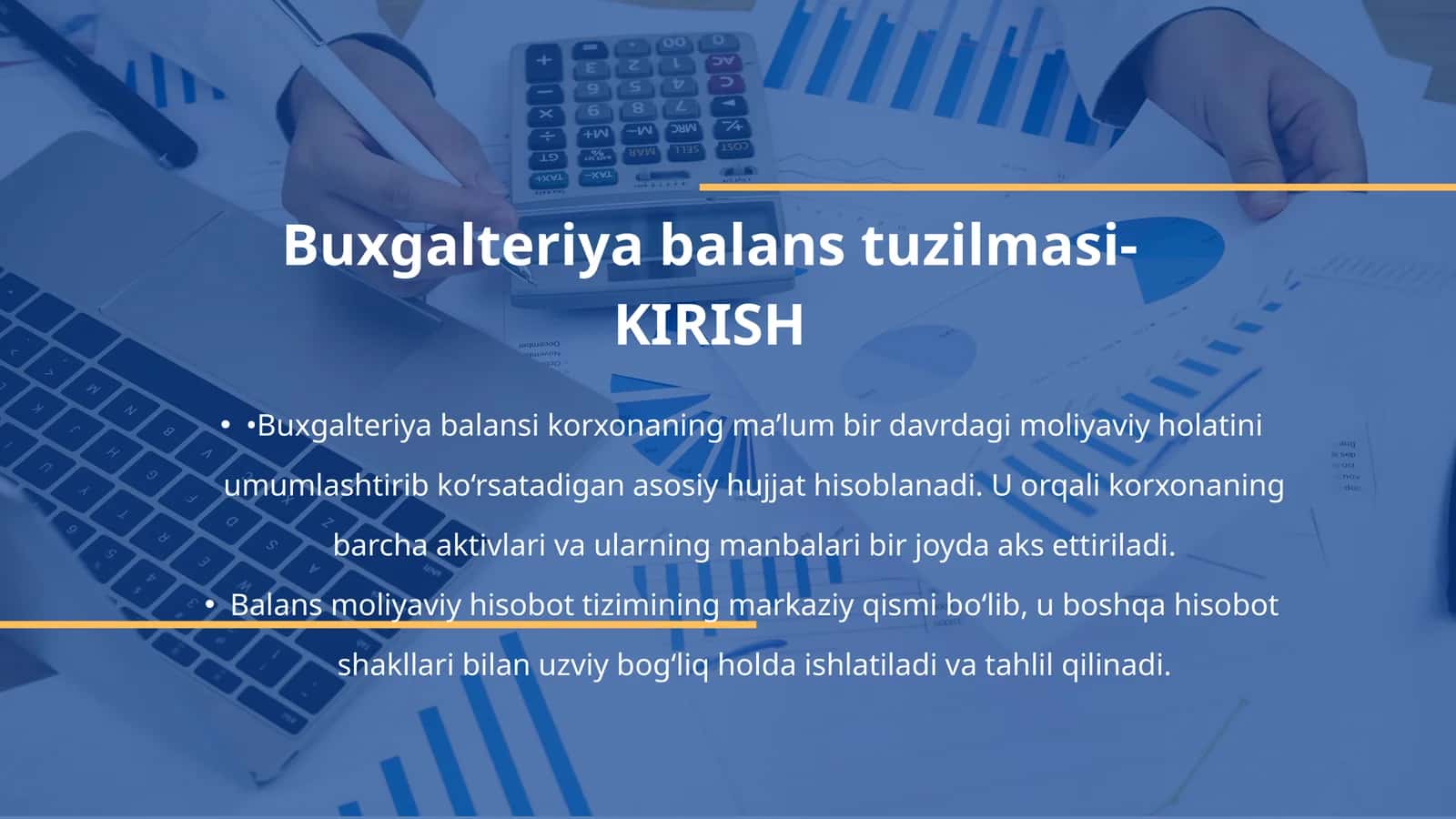 Buxgalteriya balansi tuzilmasi va tahlili