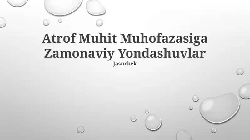 Barqaror texnologiyalar tamoyillari