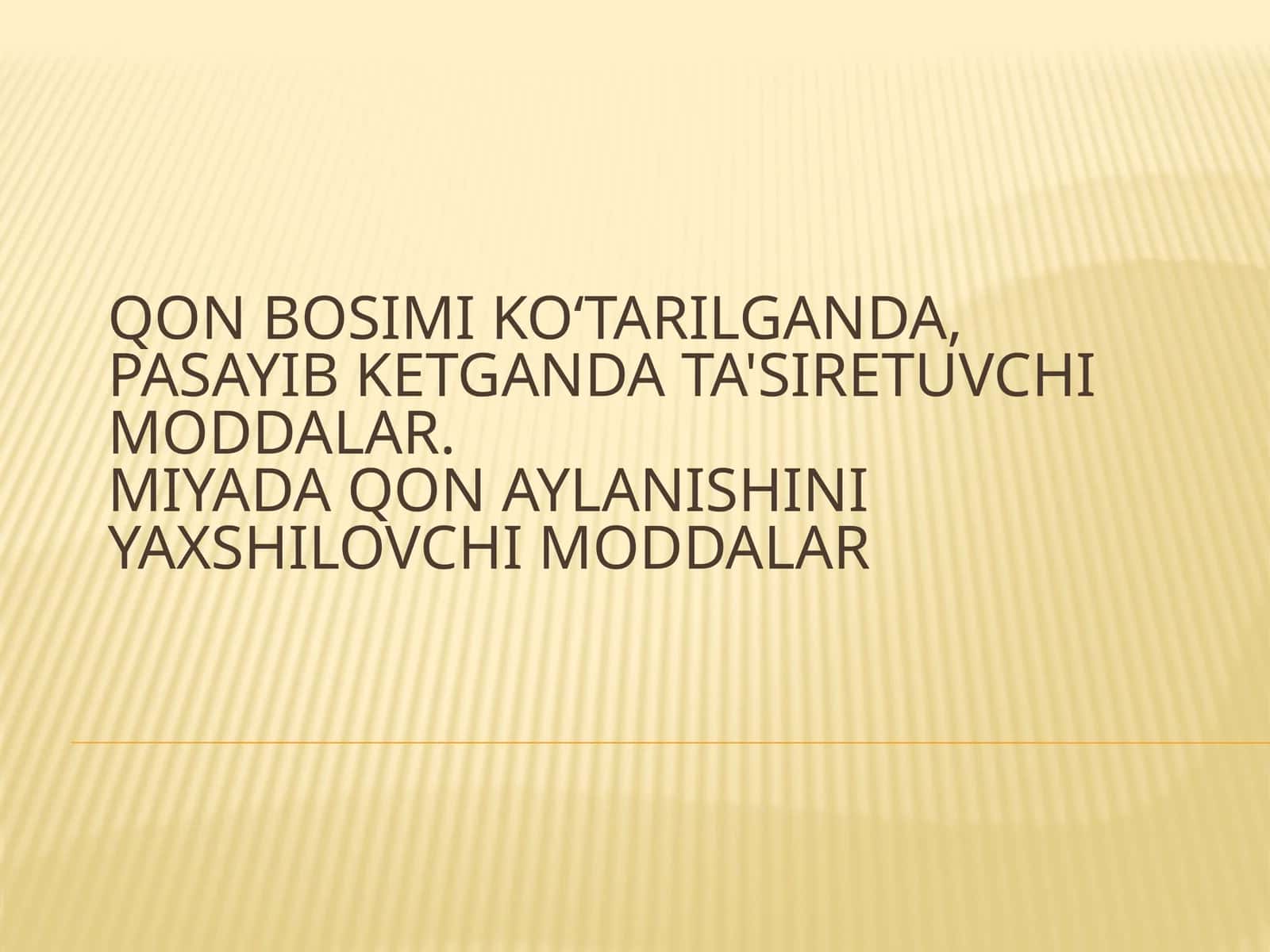 Gipertoniya Gipotoniyaga qarshi moddalar