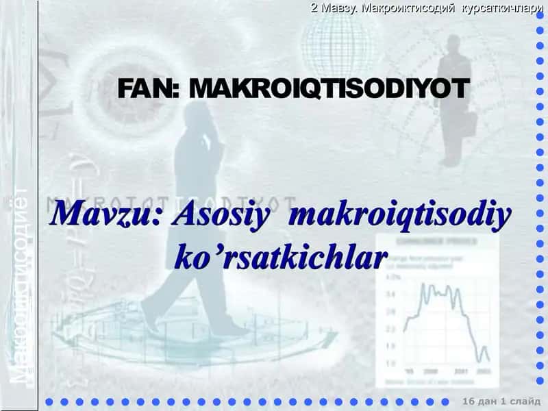 Asosiymakroiqtisodiy ko’rsatkichlar