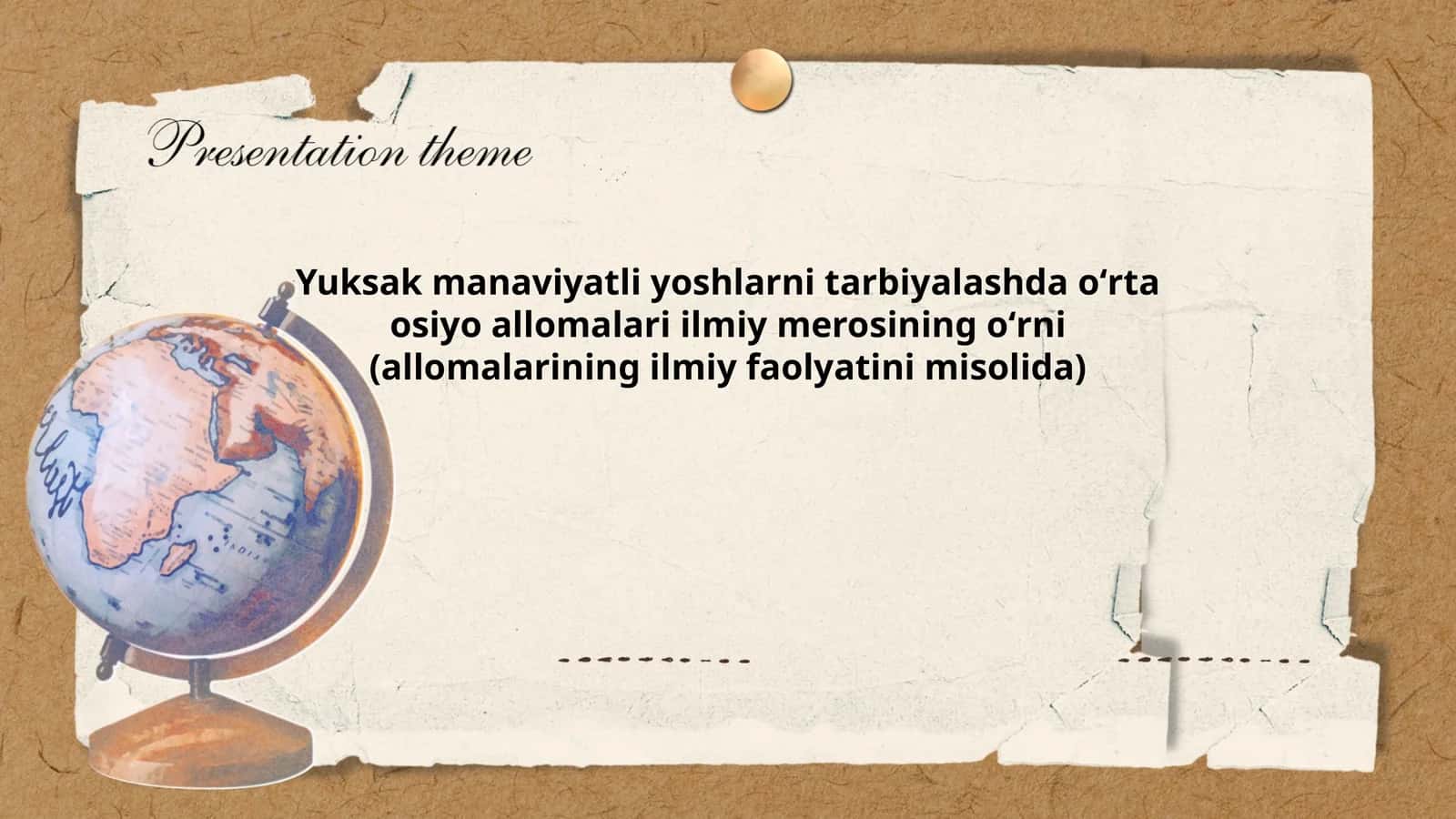 Yuksak manaviyatli yoshlarni tarbiyalashda oʻrta osiyo allomalari ilmiy merosining oʻrni (allomalarining ilmiy faolyatini misolida)