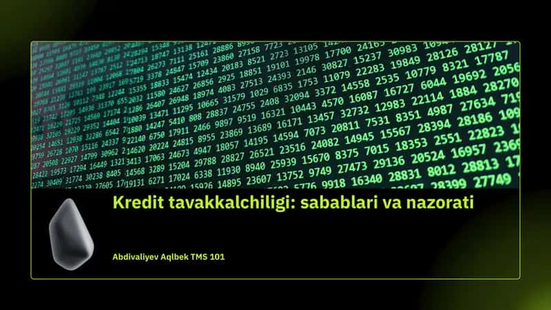 Kredit tavakkalchiligi: sabablari va nazorati