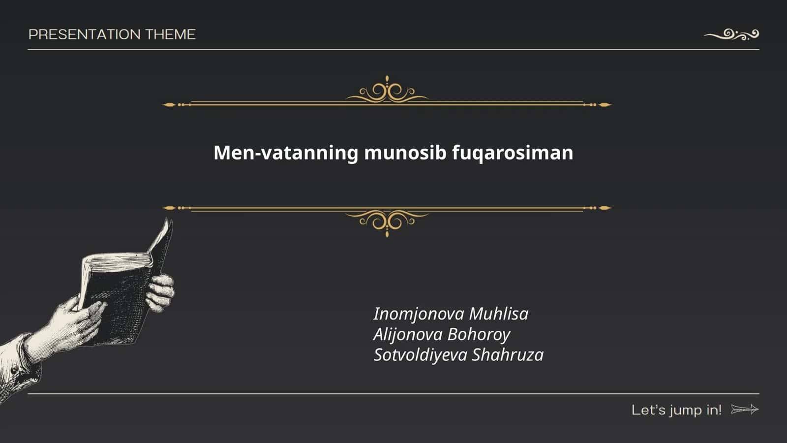 Men-vatanning munosib fuqarosiman