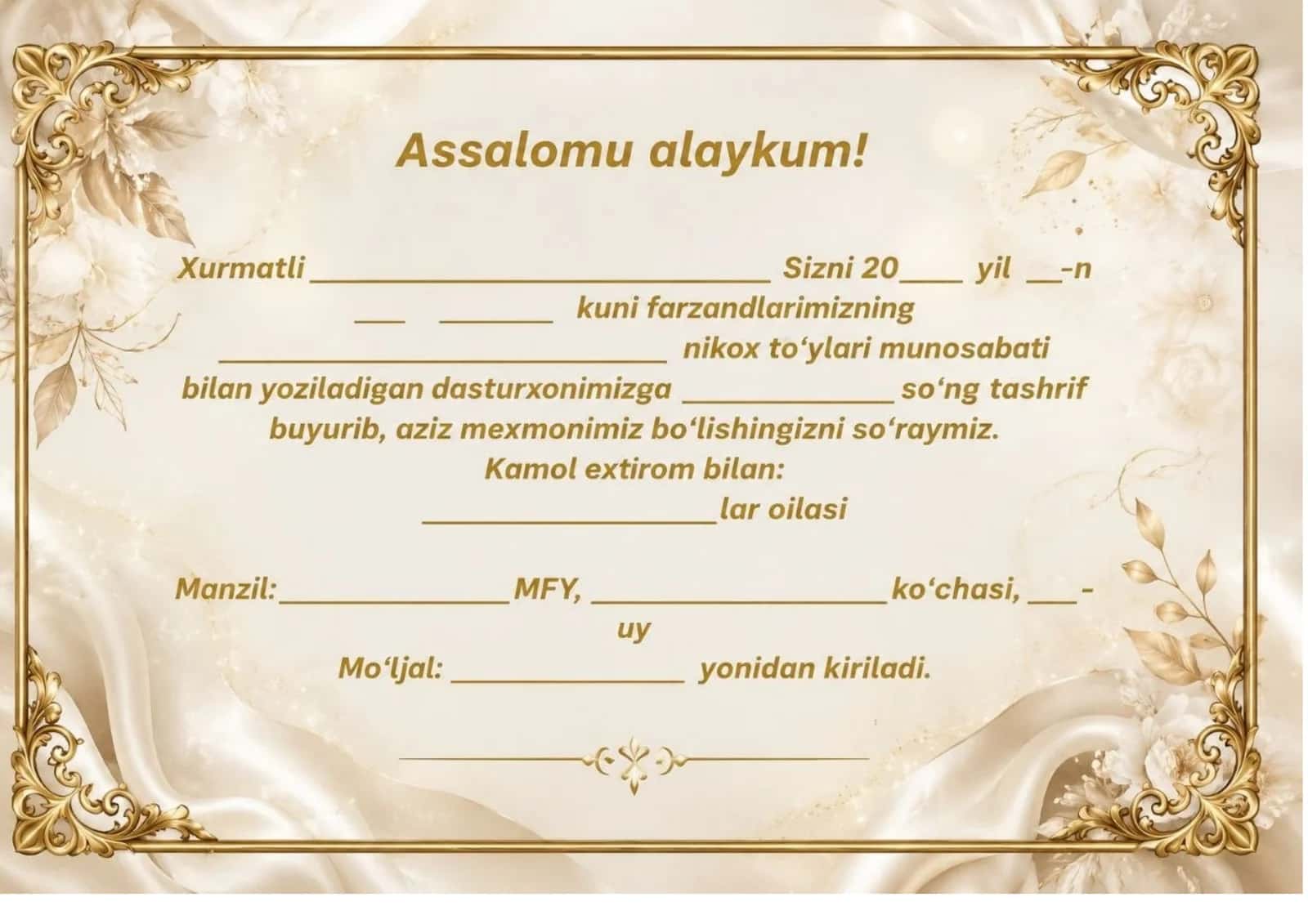 TAKLIFNOMA SHABLON 2026