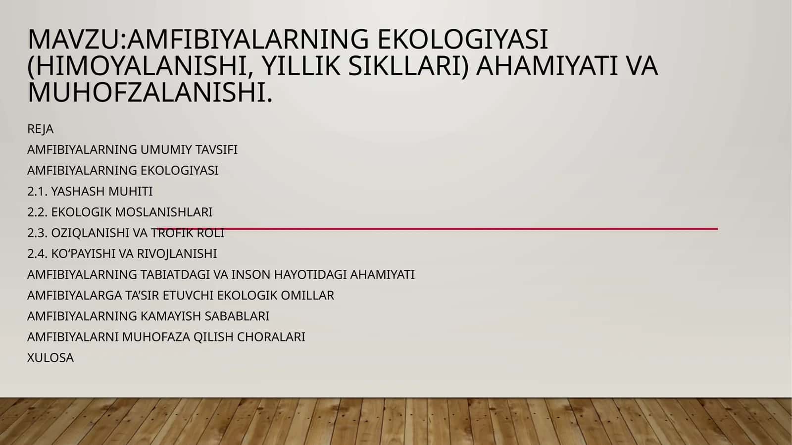 Amfibiyalarning ekologiyasi
