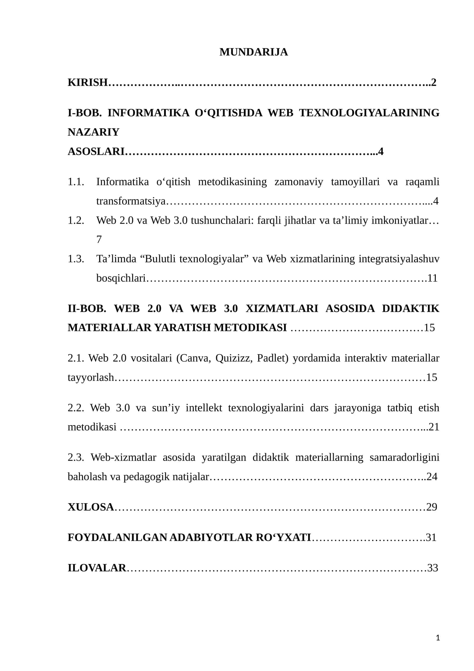 WEB TEXNOLOGIYALARINING NAZARIY ASOSLARI
