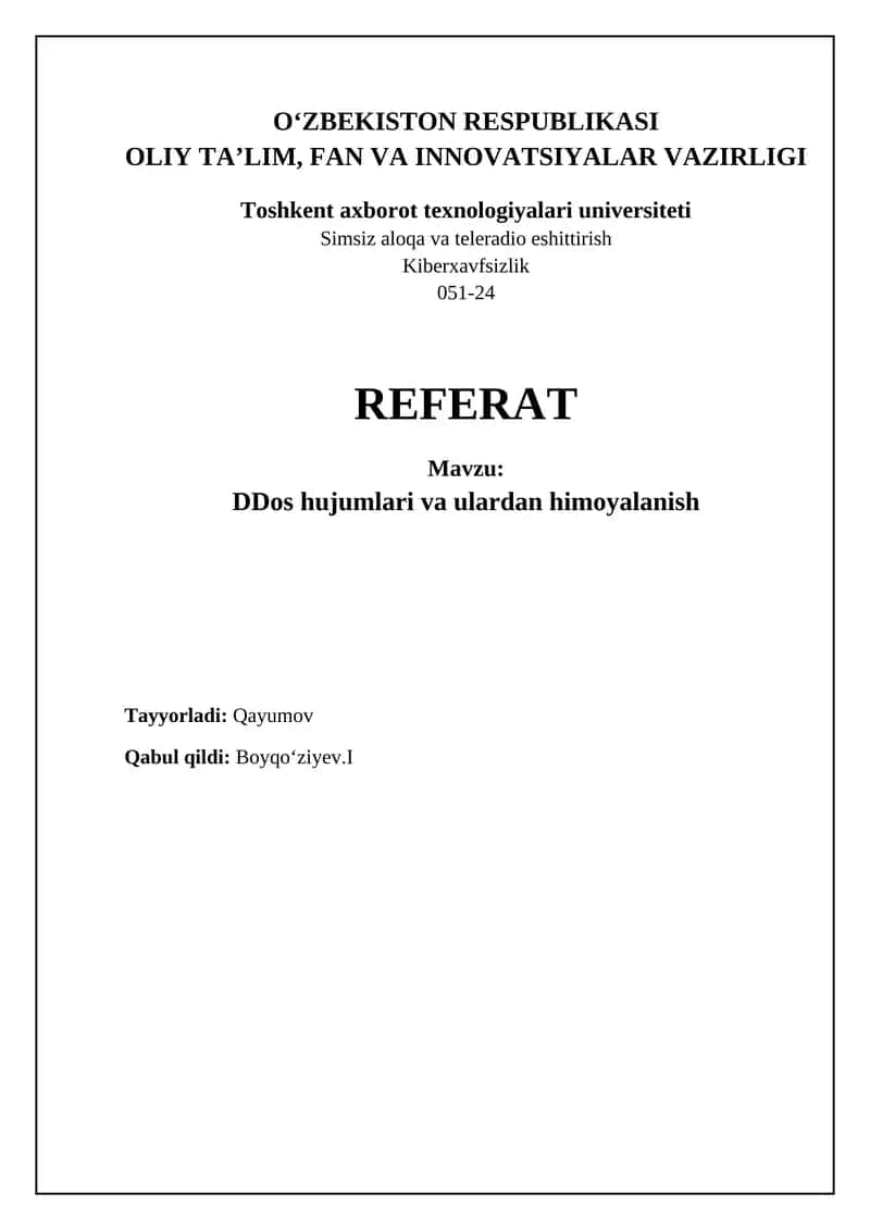 DDos hujumlari: Tushuncha, turlari va motivatsiyalar
