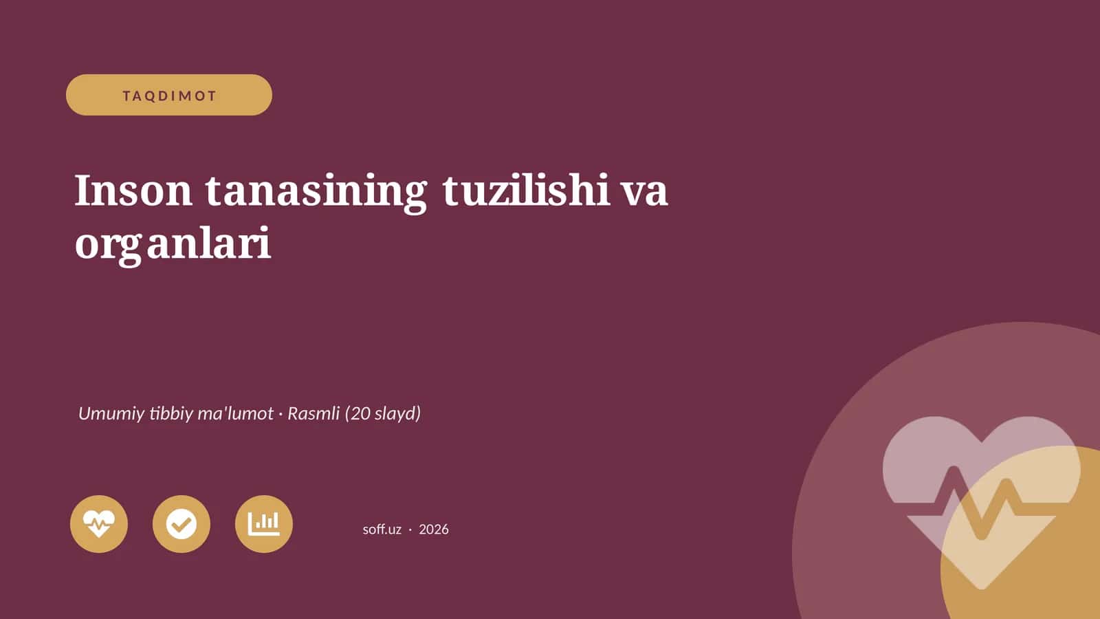 Inson tanasining tuzilishi va organlari
