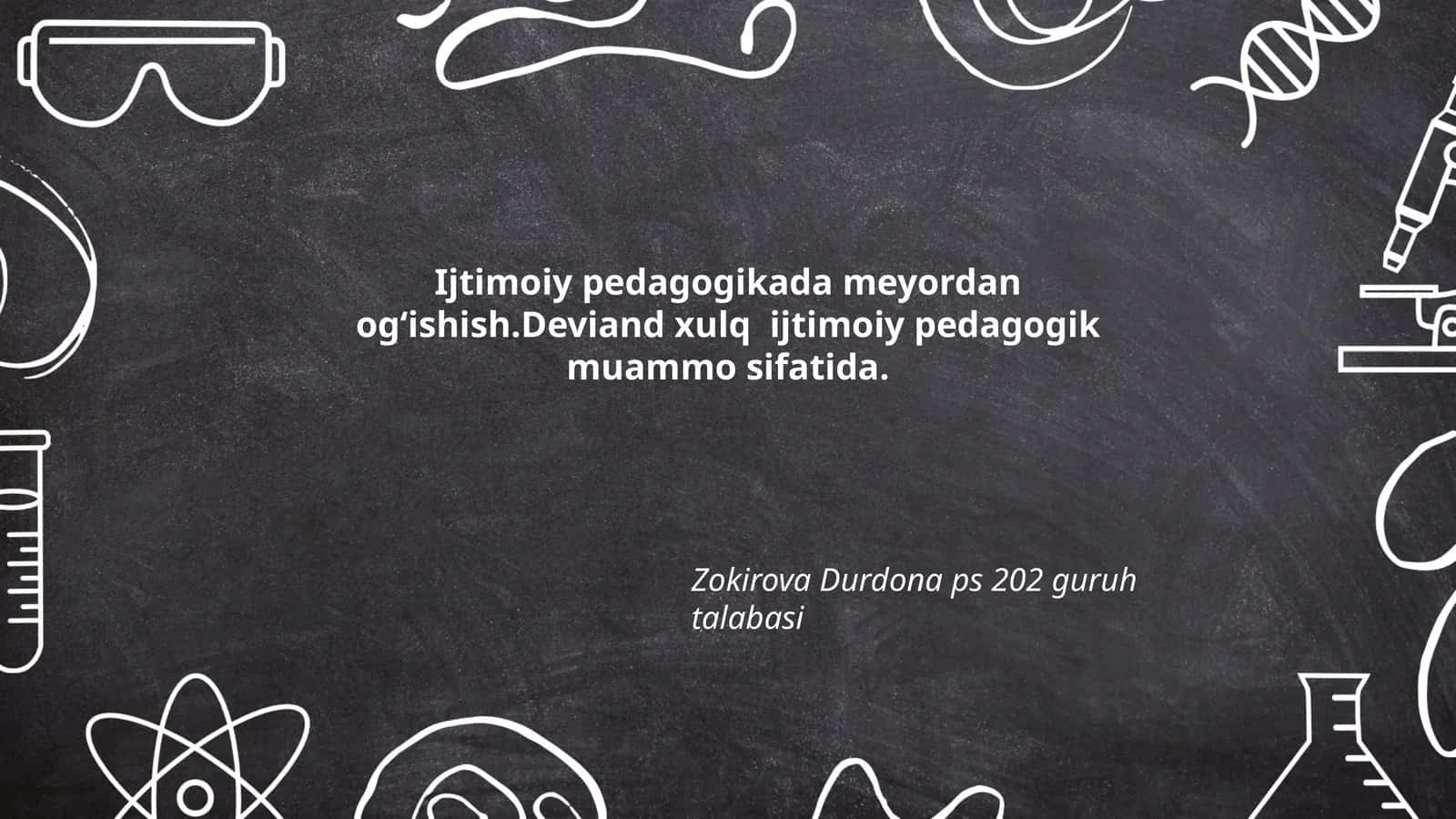 Ijtimoiy pedagogikada meyordan ogʻishish