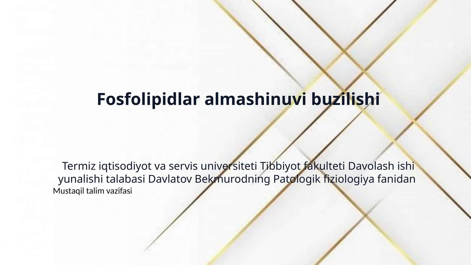Fosfolipidlar almashinuvi buzilishi