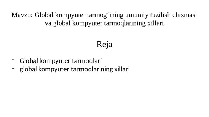 Globa kompyuter tarmoqlari